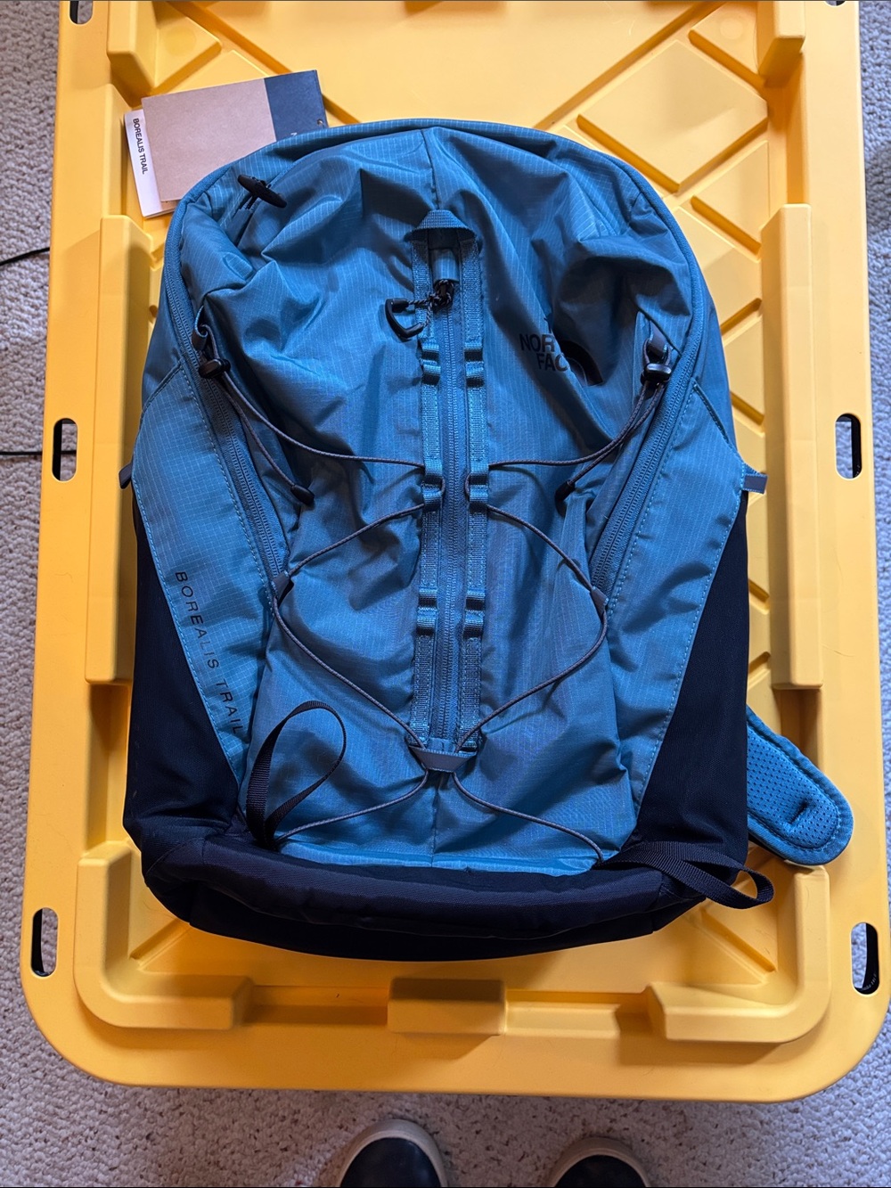 The North Face Borea 25L Backpack in Teal and Black